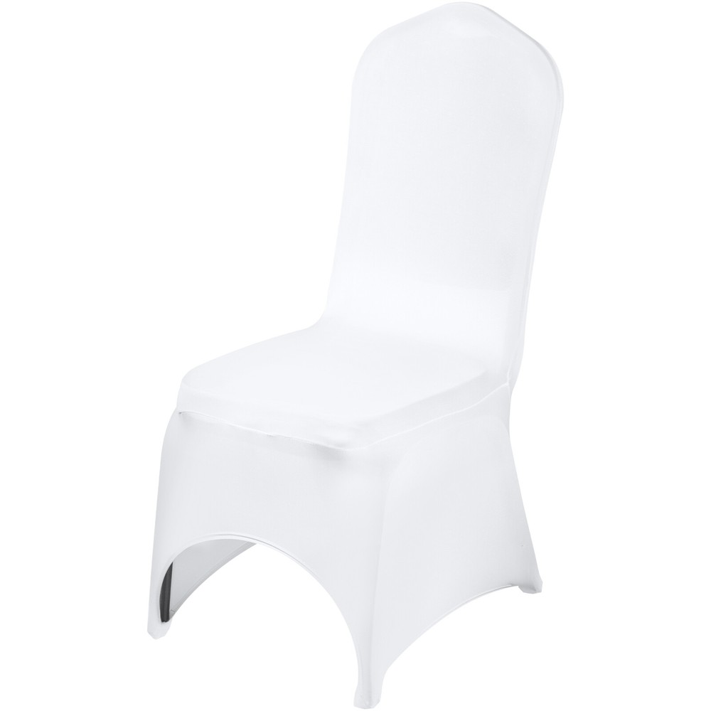Universal 100 pcs Polyester Spandex Wedding Chair Covers Arched Front White