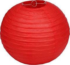 4″6″8″10″12″14″16″18 Round Paper Lanterns Lamp Wedding Birthday 10″/25CM, Red