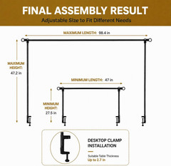 Adjustable Metal Table Arch Stand for Balloons & Flowers – Complete Party Table