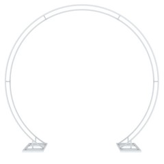 7.8 Ft Round Metal Arch Garden Arbor for Wedding Garden Outdoor Party Decoration