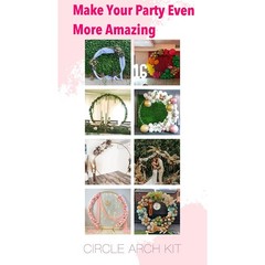 LANGXUN Gold Metal Balloon Arch Kit for Wedding and Birthday Party (Open Box)