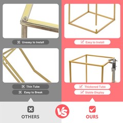 Flower Stand for Wedding Table 10x 31.5 in Tall Gold Metal Centerpieces Decor