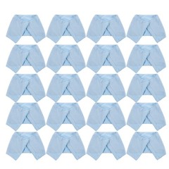 20Pcs Reusable Elastic Chair Sashes Bands Stretchy Chair Ties for Party Sky Blue