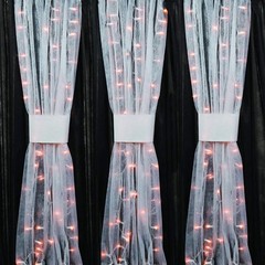 Fun Express White Gossamer Roll Wedding Decor – Sheer Draping for 100′,