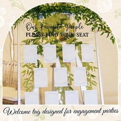 4 Pcs Wedding Mirror Welcome Sign Decal Seating Chart Stickers DIY Wedding Pa…