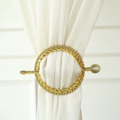 GOLD 2 Plastic 6″ Braided Design CURTAIN TIE Backs Acrylic Crystals Party Events