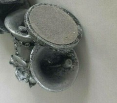 Vintage Resin Craft Creative Centerpiece Wedding Bells Silver~ 2.5″ x 2.5″ Roses