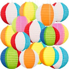 15Pcs Pool Party Decorations Beach Ball Paper Lanterns – Summer Luau Themed H…