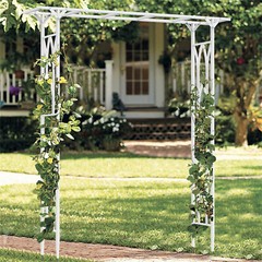 Strong Metal Garden Arbor Freestanding Wedding Trellis Archway Plant Vine Gate