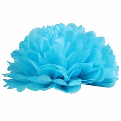 Blue Paper Flowers Tissue Pom Poms Ball Party Home Outdoor Wedding Decor 25 Pcs