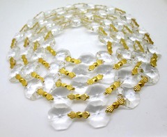 1 Yard Crystal 14mm Octagon Beads Diamond Garland Glass Wedding Chandelier Parts