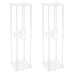 2Pcs Wedding Centerpieces Stand Wedding Flower Stand w/ Hanging Candle Holders