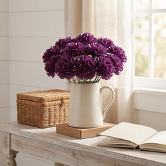 Larksilk Lavender Carnations, Fake Flowers, 100 Pack for Events, Weddings, DIY