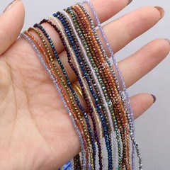 10 Strands Artificial Color Plating Faceted Beads Synthetic Colorful Crystal …