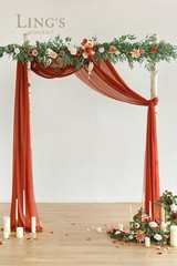 Ling’s Moment Fall 9FT Flower Garland for Backdrop Decorations – Wedding Arch…