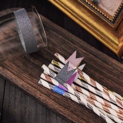 5 yards Self-Adhesive Glittery Washi Tapes Wedding DIY Crafts Decorations