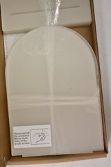 Jinmury 10 Pack Frosted Arch Acrylic Signs w Stand 5″ x 7″ Blank Table Decor