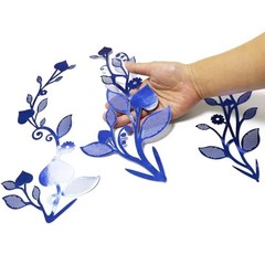 Royal Blue Leaf Vine Garlands Artificial Flower Vine Hanging Leaves Blue Vines