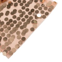 8ft BLUSH Fitted Big Payette Sequin Open Arch Double Sided STAND COVER Party