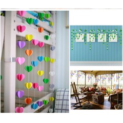 [JB] 1.8M Tissue Paper Colorful Flower Garland String Children’s Education Party