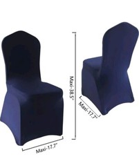 20 Navy Blue FOLDING Stretch SPANDEX CHAIR COVERS Event Reception Decorations