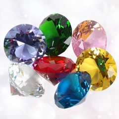 100 Pcs Fake Gems Jewels Artificial Diamonds Shaped Gemstones Purple Line Vase