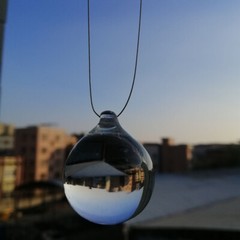 10pcs 30mm Transparent Crystal Smooth Ball 1Hole Crystal Hanging Wedding Pendant
