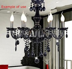 10pcs/lot Black Glass Crystal Prisms Pendants Chandelier Part Lighting Hang Drop