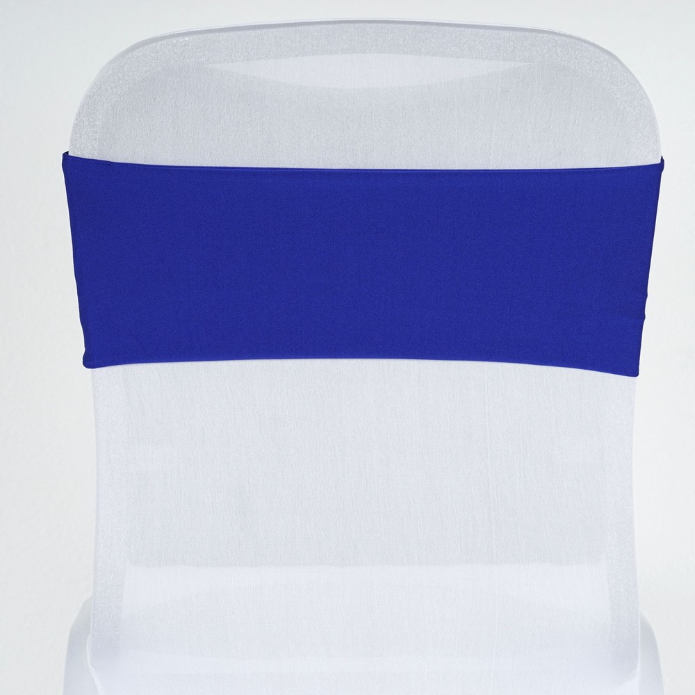 10 Royal Blue Spandex STRETCHABLE CHAIR SASHES Wedding Party Decorations SALE