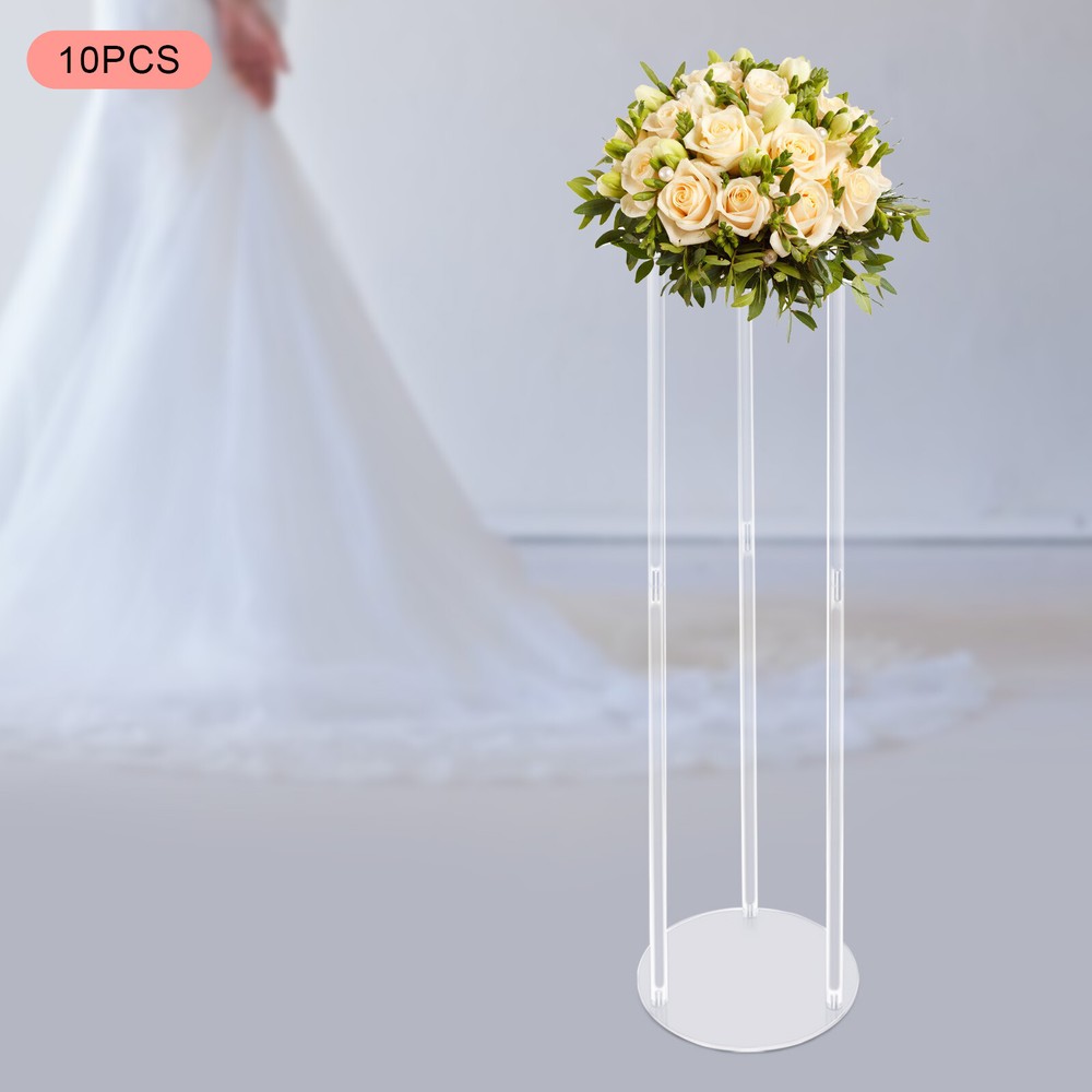 10 Pcs Acrylic Flower Stand Wedding Centerpiece Bouquet Backdrop Decor HOT