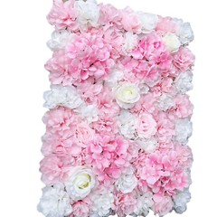 6 Pcs Artificial Silk Flower Wall Panel Rose Floral Wedding Party Backdrop Decor
