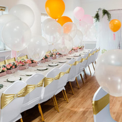 50PCS Metallic Gold Spandex Chair Sashes with Buckle for Weddings & Events