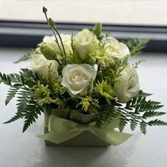 2 Pcs Floral Fo Half Balls, 5.5″W x 2.75″H Half Round Green Dry & Wet