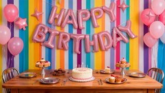 Pink Happy Birthday Banner Balloon Aluminum Foil 16 Inch Letter,Bright Pink 1…