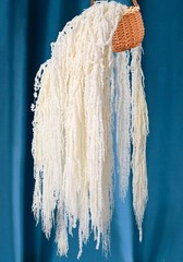 12PCS Dried Amaranthus Hanging Flowers – 23″ Ivory White Preserved Floral Ste…