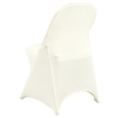 VEVOR 30PCS White Stretch Spandex Folding Chair Covers for Wedding Party Dining