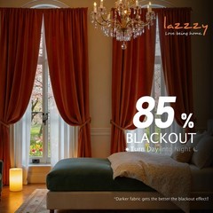 Blackout Rust Red Velvet Curtains Rod Pocket 52×120 Inch 2 Panels | Soft Ve