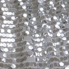 Silver Big Payette Sequined BACKDROP 20×10 ft Home Wedding Photo Prop Light Gray