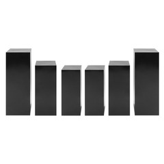 6pcs Metal Cuboid Stands DISPLAY BOXES Pedestal Modern Columns Party Event