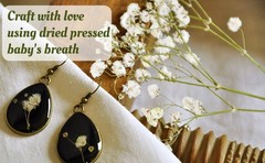 90Pcs Mini Dried Pred Baby’s Breath Flowers Bulk – Natural Flat Real