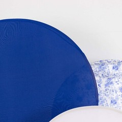 3 BLUE WHITE Assorted Fitted Round Top Arch Backdrop STAND COVERS Set Event