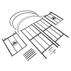 Outdoor Steel Garden Archway Trellis For Roses&Vine Climbing Plant Stand 89.5in