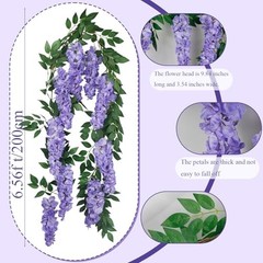 Wisteria Hanging Flowers Wisteria Flowers Vine Garland Wedding Purple Blue