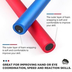 ShinyRelief 2 Pcs Foam Padded Sticks Martial Arts Training Stick, Foam Padded…