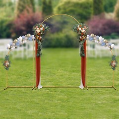 Metal Arch Backdrop Stand Gold Wedding Arch Stand Set of 3 for Party Decor