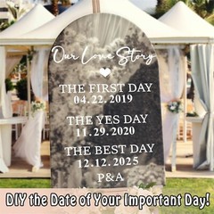Wedding Sign Decals Wedding Party Decoration Stickers Date Personalized Selfi…