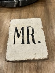 RUSTIC MARLIN RECLAIMED WOOD Block Set Of 3 Mr. & Mrs. Wedding Shower Decor