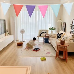 Soft Cotton Bunting Banner With 36 Triangle Flags For Any Event 10M/33 Ft