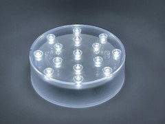 Simplelight 6 Inch White Color Round LED Base Light for Centerpieces 23 LEDs