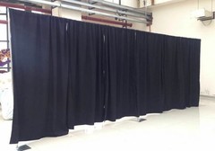 QUICK BACKDROP KIT 12 FT x 24 FT- 60 FT WIDE PIPE WITH DRAPE (BLACK DRAPE)
